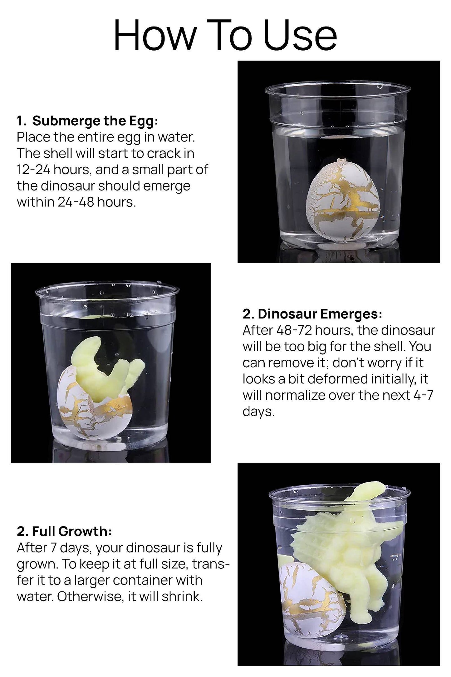 Mini Dinosaur Egg Water Growing & Hatching Toy – Squishy Stretch Dino Surprise