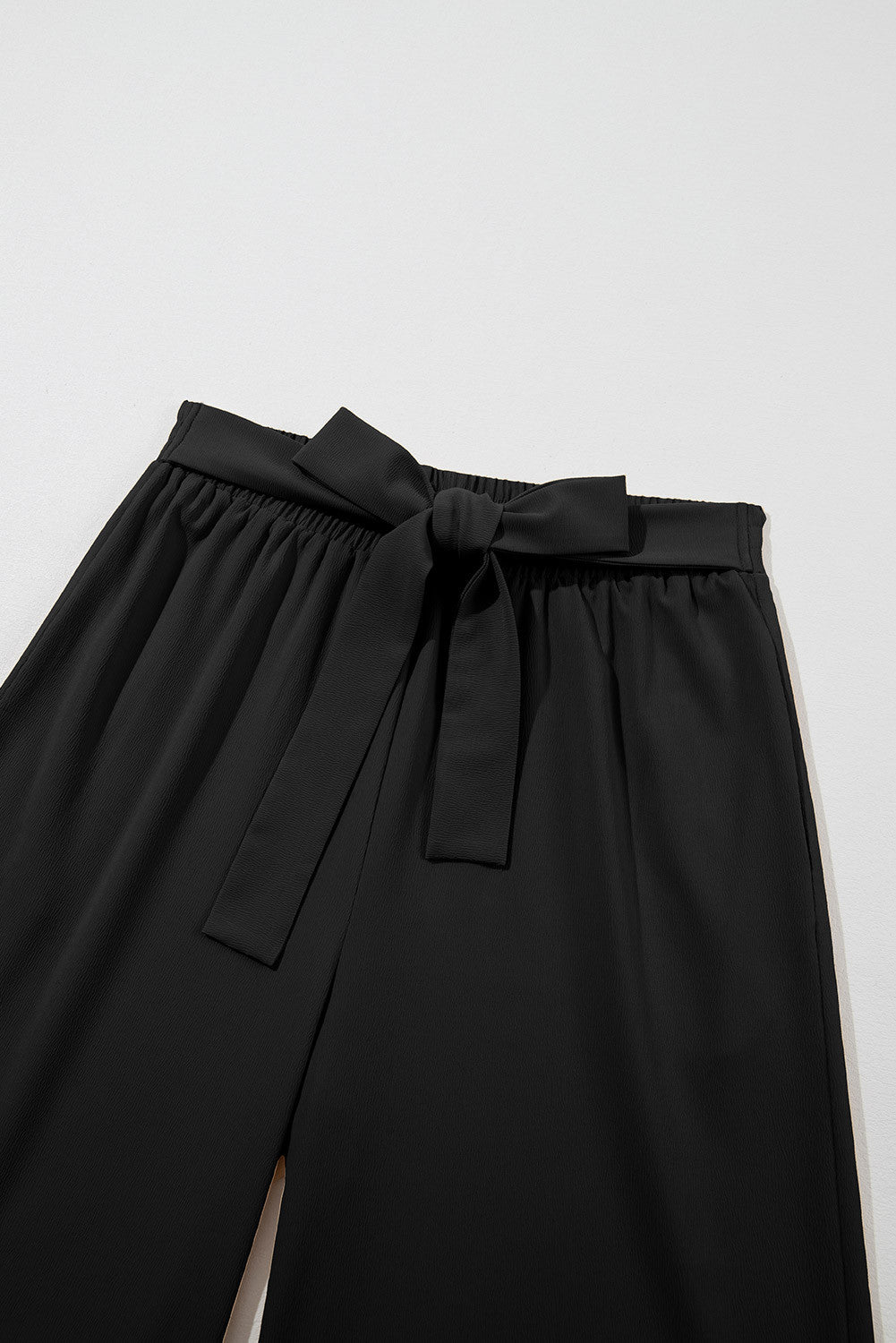 Midnight Tie-Front Wide Leg Pants