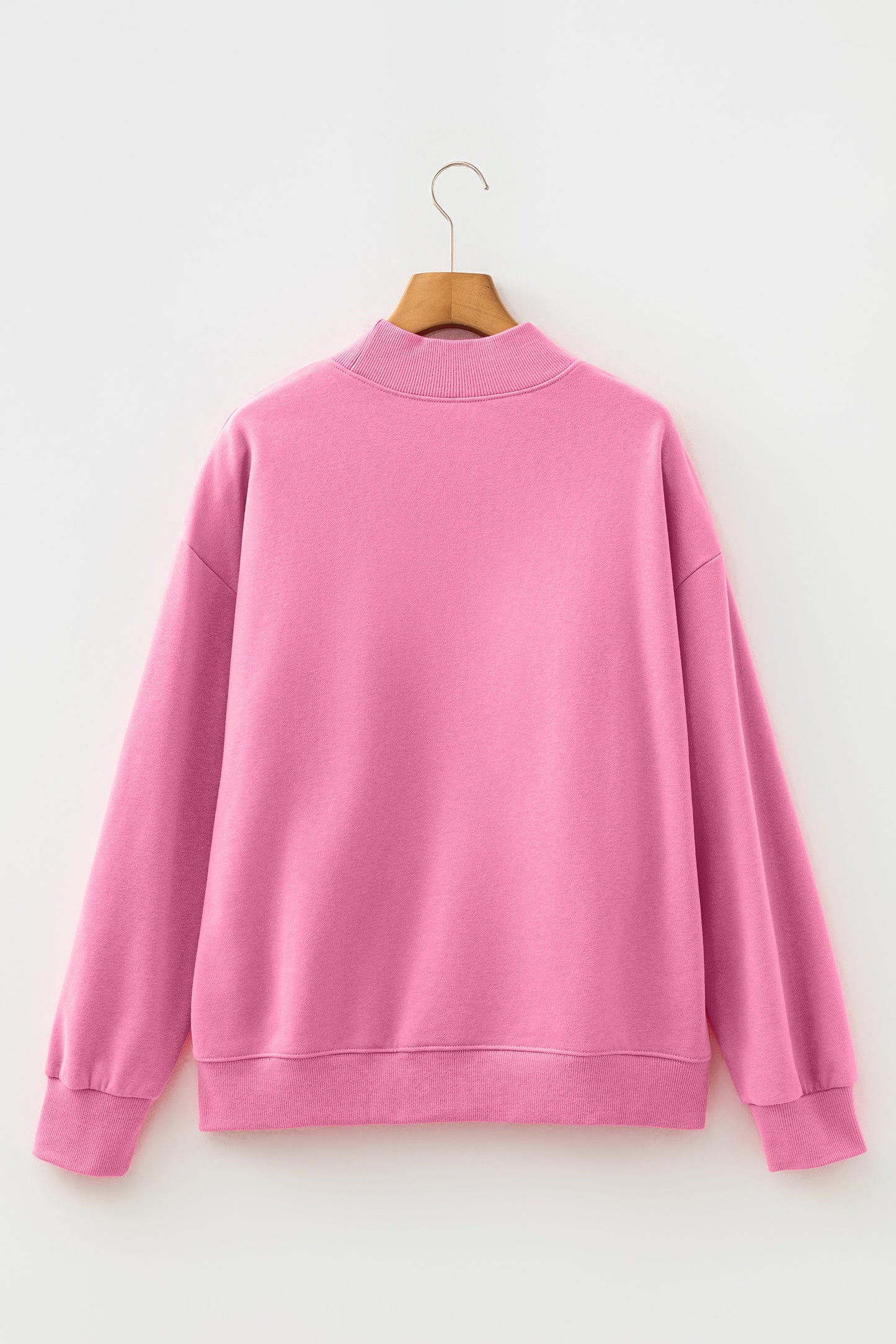 Blessed & Cozy Oversized Mock Neck Sweatshirt | Pink or Sea Green