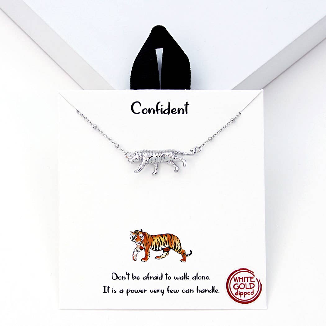 “Gold-dipped tiger figurine pendant necklace”
“Fierce tiger charm necklace in gold on brass chain”
“Handmade tiger pendant—symbol of power and elegance”