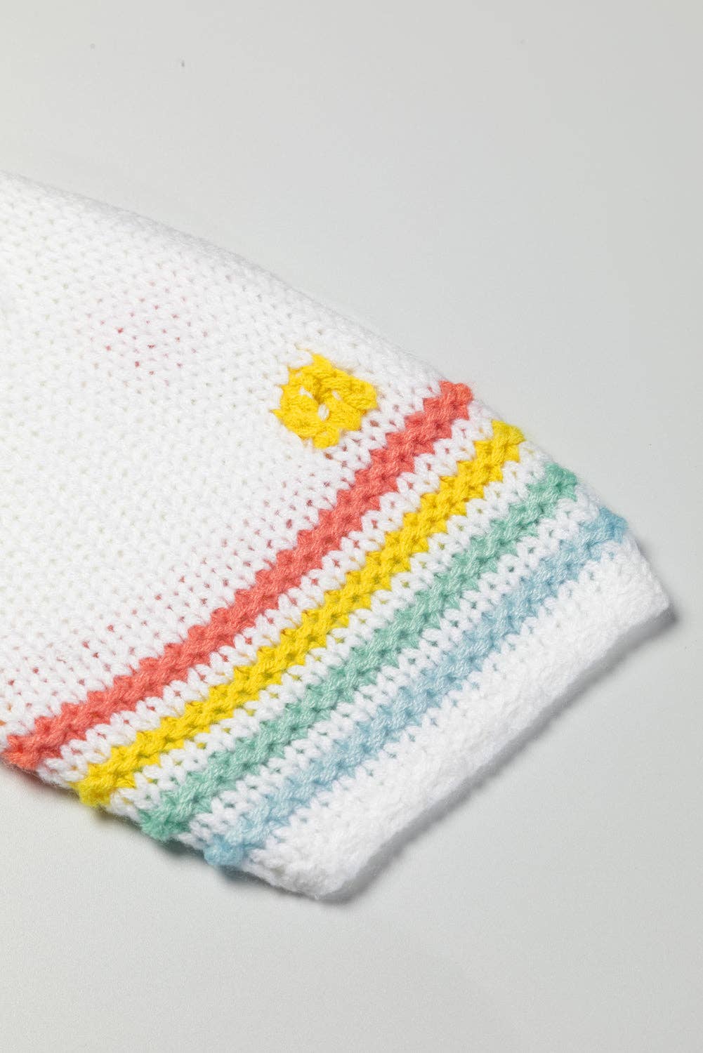 “Multicolor hollow-striped knit sweater with contrast sleeves”
“Lightweight drop-shoulder striped pullover with bright sleeves”
“Layered hollow-knit sweater featuring bold multicolor stripes – B7 Boutique”