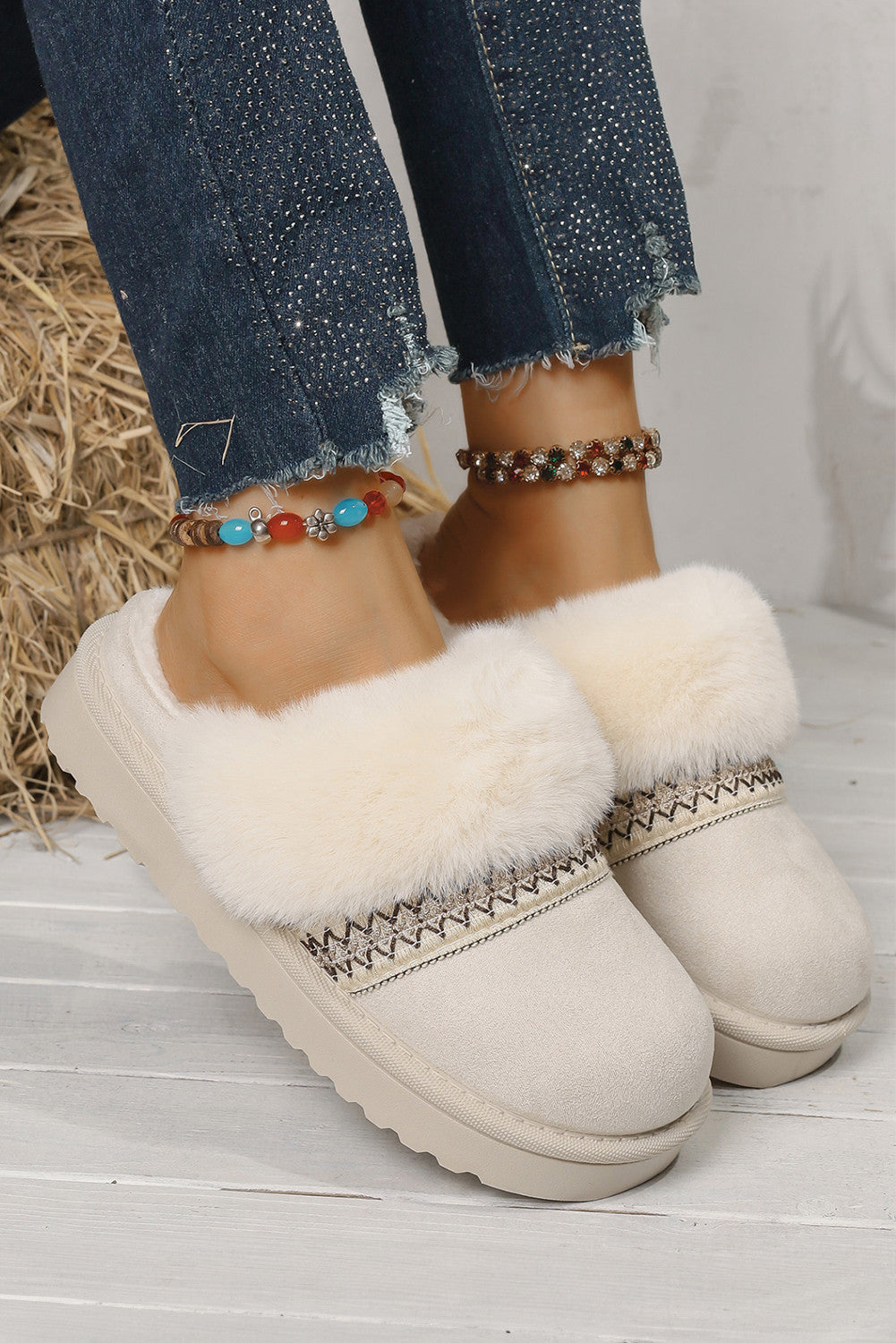 Cozy Luxe Faux Suede Mule Slippers