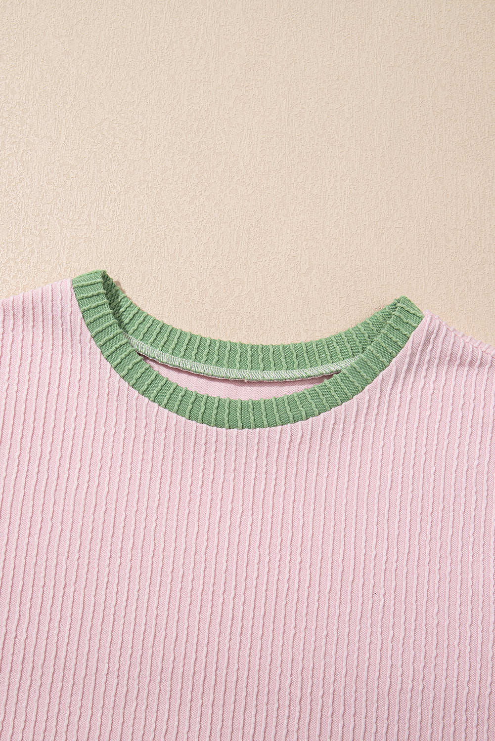 Sweet Sorbet Knit Tee – Soft Pastel, Subtle Texture & Cute Vibes 💖