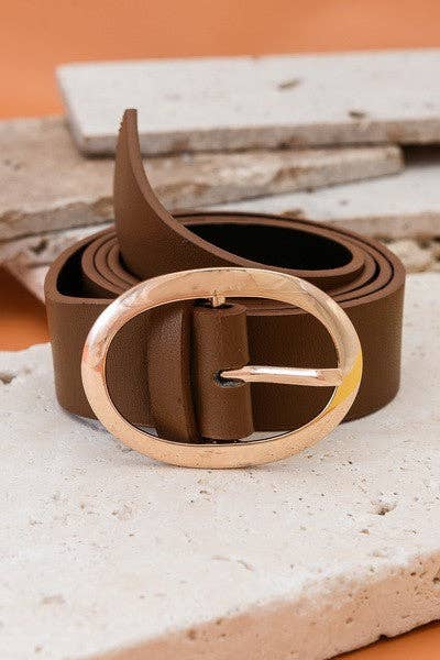 Cinch Me Up Belt | Classic Oval Buckle Leather Belt