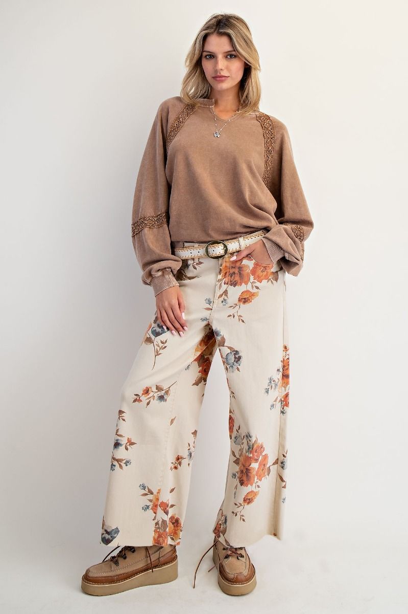 Bloom Society Floral Wide-Leg Pants