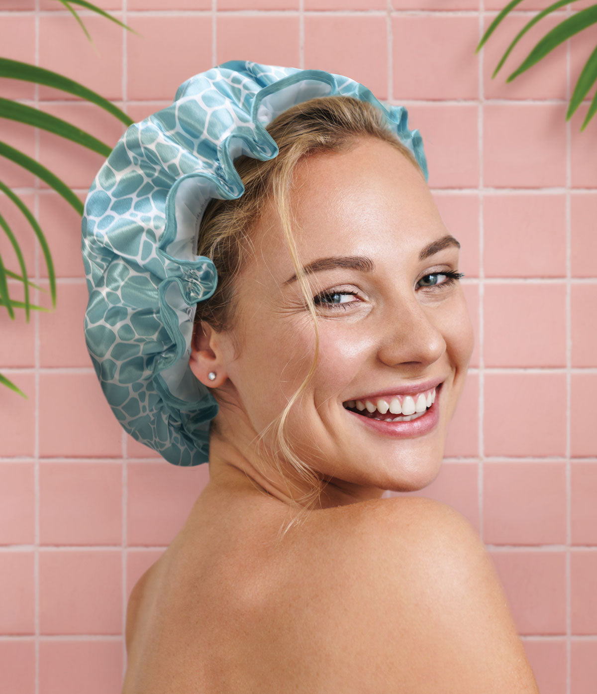 Lemon Lavender Shower Caps | Waterproof Hair Protector with Cute Style