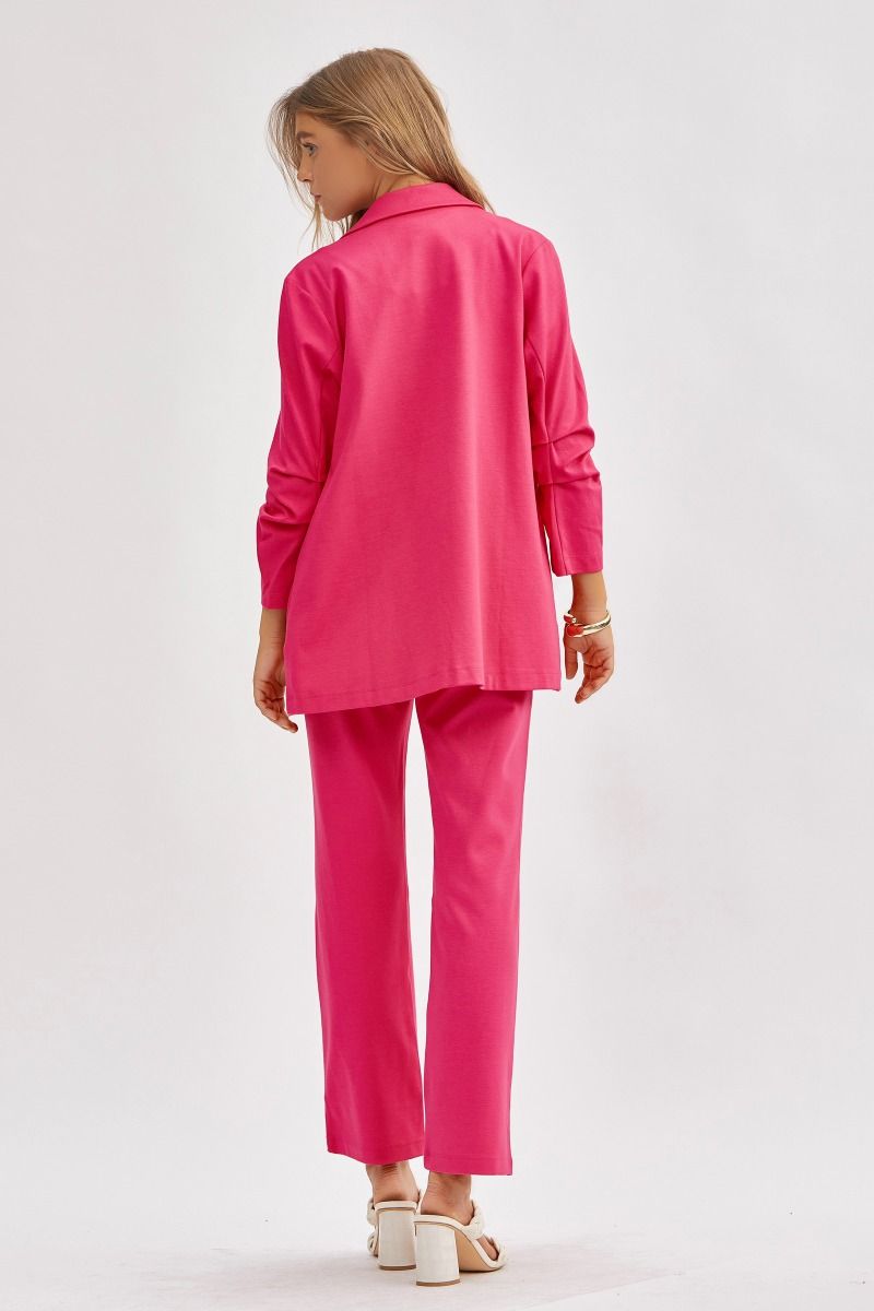 “Dear Scarlett Magic Ponte Blazer with ¾ ruched sleeves”
“Stretch blazer open front in soft double-knit”
“Tailored yet cozy blazer – Dear Scarlett Magic Blazer”