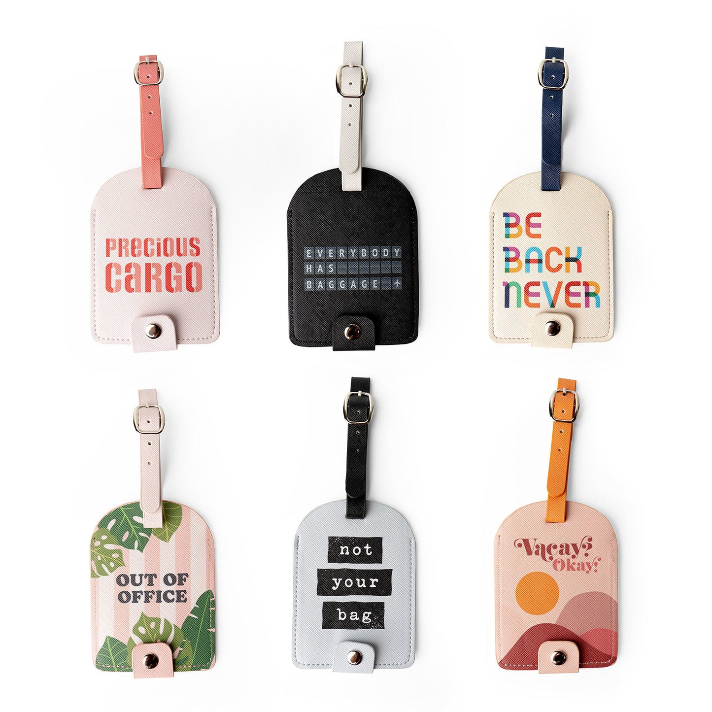 Olivia Moss “Love at First Flight” Luggage Tag | Vegan Leather Travel ID Tag
