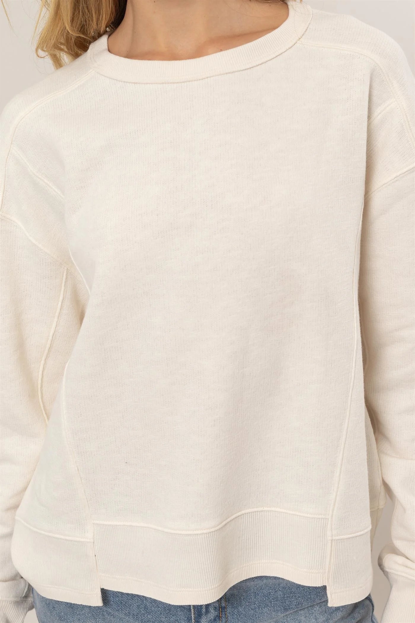 The “Ready to Roll” Seam Detail Sweatshirt — Trendy, Oversized & Ultra-Comfy