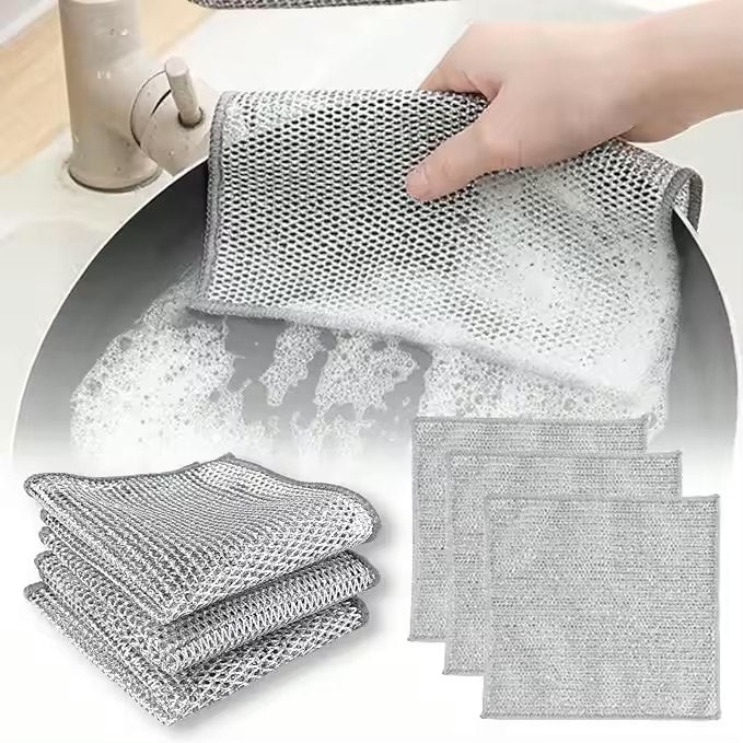 Power of Steel Rag | Heavy‑Duty Reusable Cleaning Cloth – Rust & Scratch Free