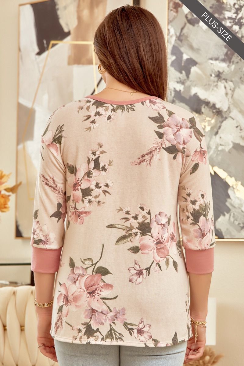 "Floral Me Up" Long Sleeve Floral Shirt by DEAR SCARLETT