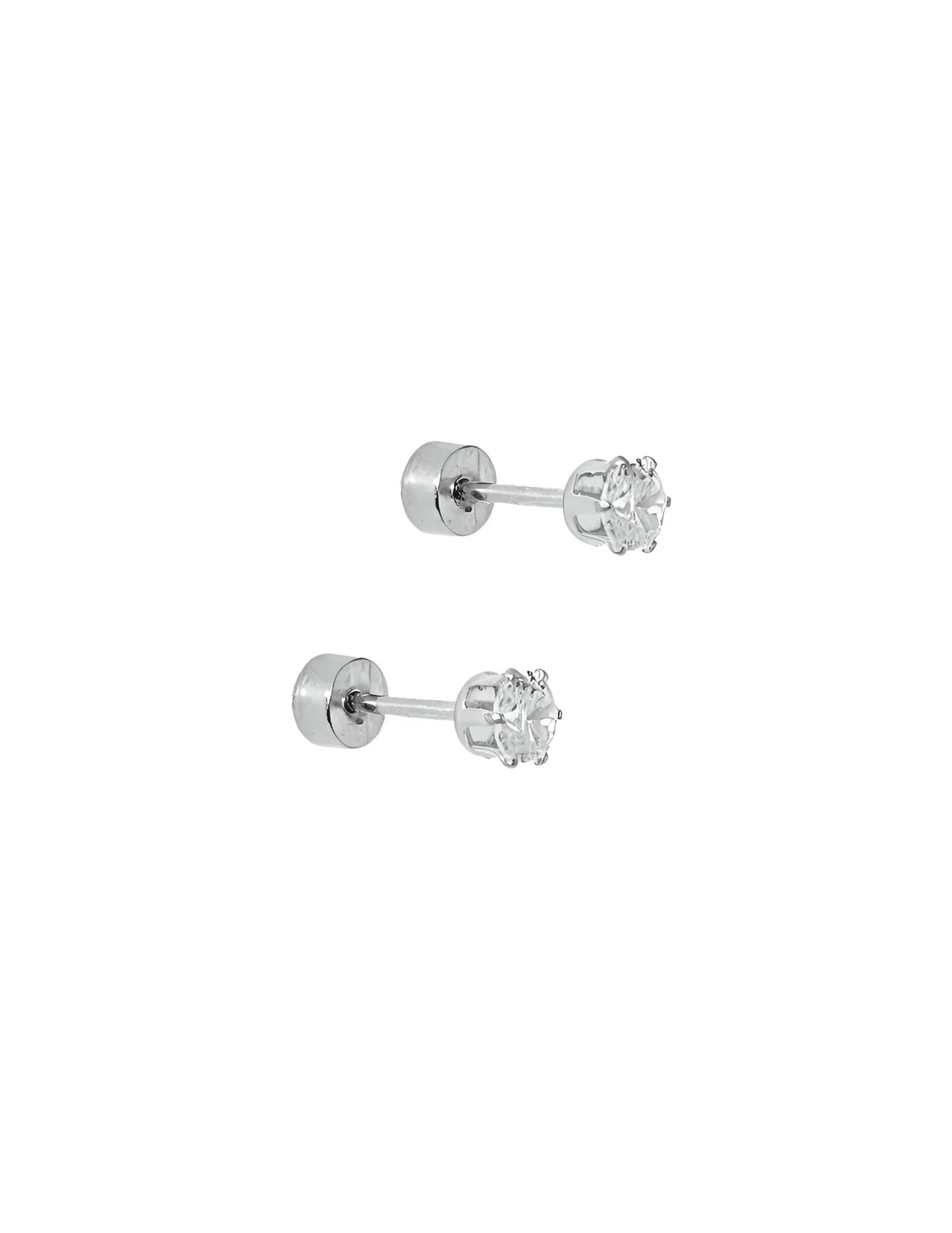 Linny Co. Helen Screwback Stud Earrings | 5mm Hypoallergenic Flat Back Earrings