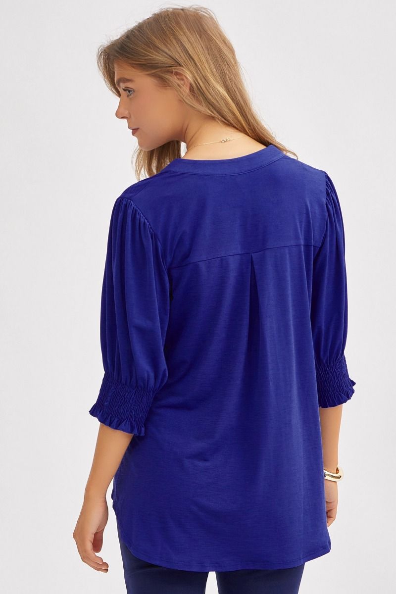 Smock Sleeve "Lizzy" Top – Dear Scarlett Solid Romantic Knit 💕