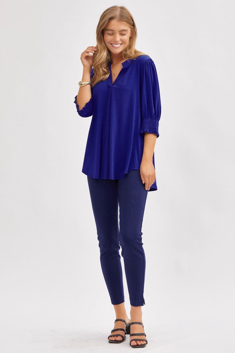 Smock Sleeve "Lizzy" Top – Dear Scarlett Solid Romantic Knit 💕