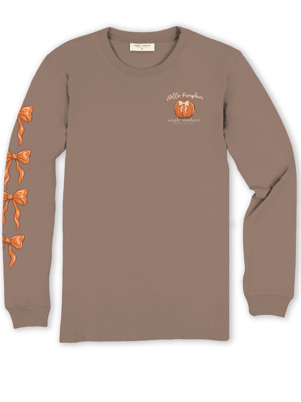 Hello Pumpkin Simply Southern Long Sleeve T-shirt