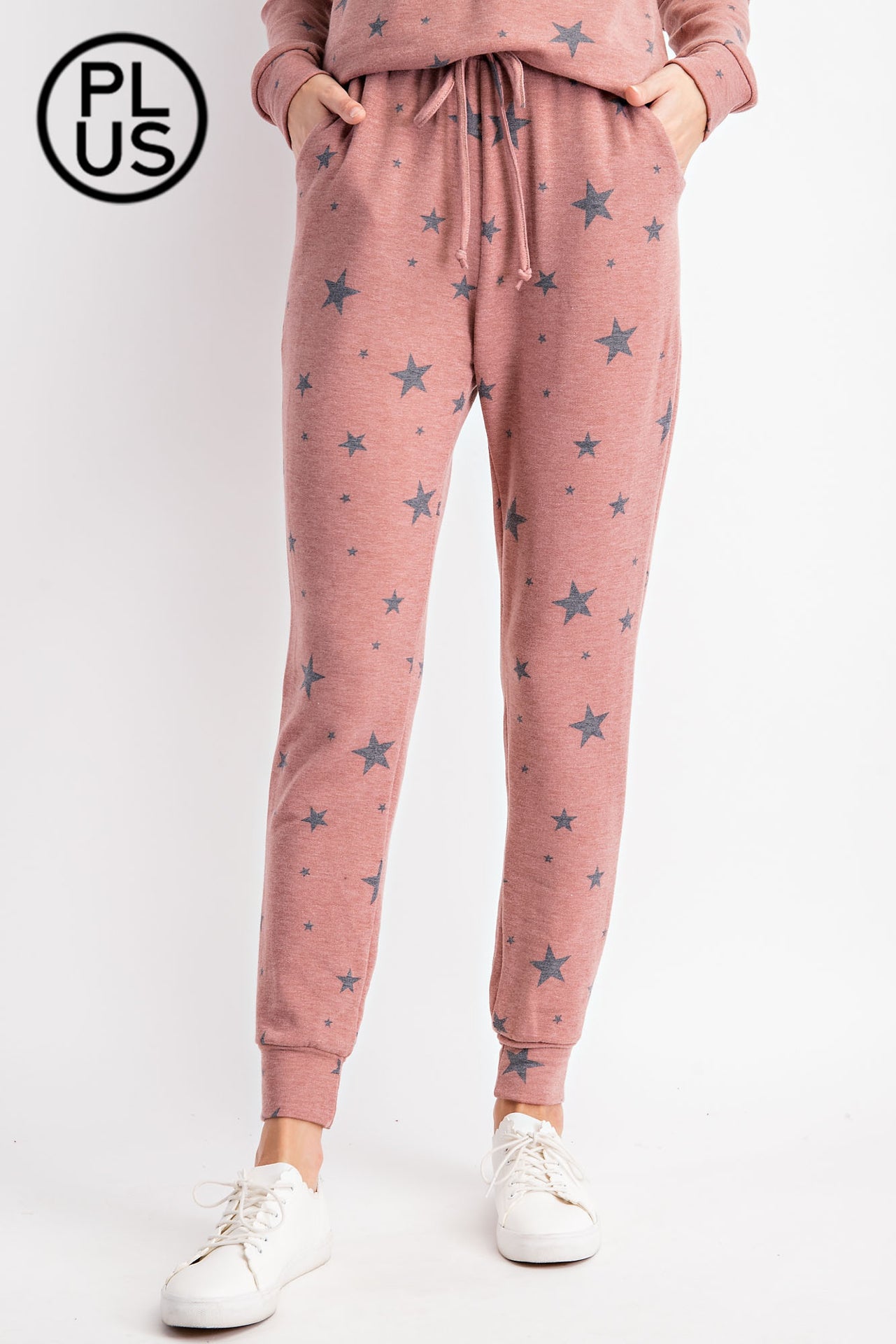 PLUS SIZE STAR PRINT JOGGERS RAE MODE