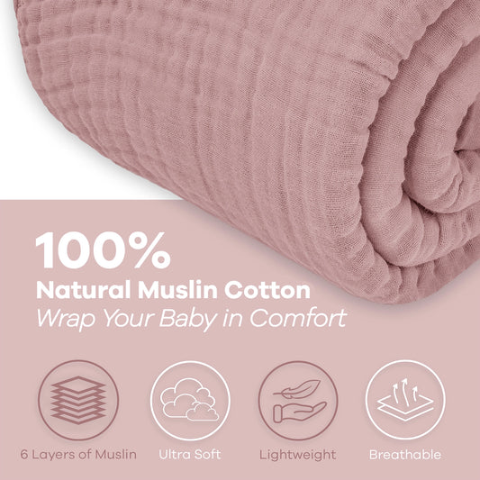 Muslin Throw Blanket – 50x60 | Lightweight, Breathable & Ultra-Soft Comfort