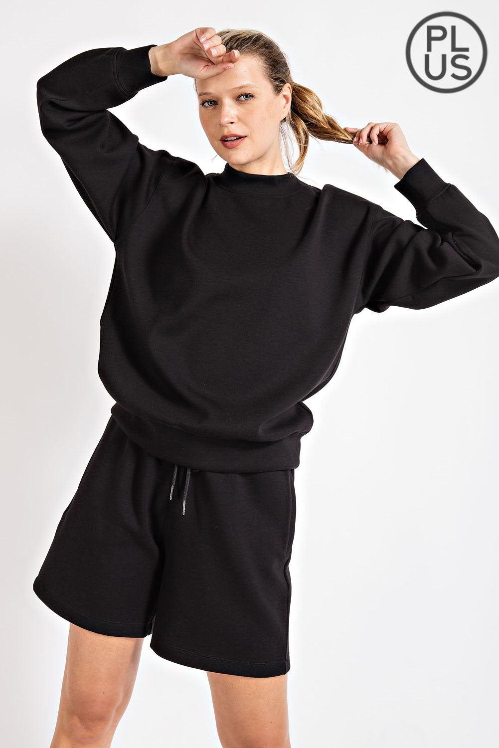 PONTI CREW NECKLINE LONG SLEEVES SWEATSHIRT RAE MODE