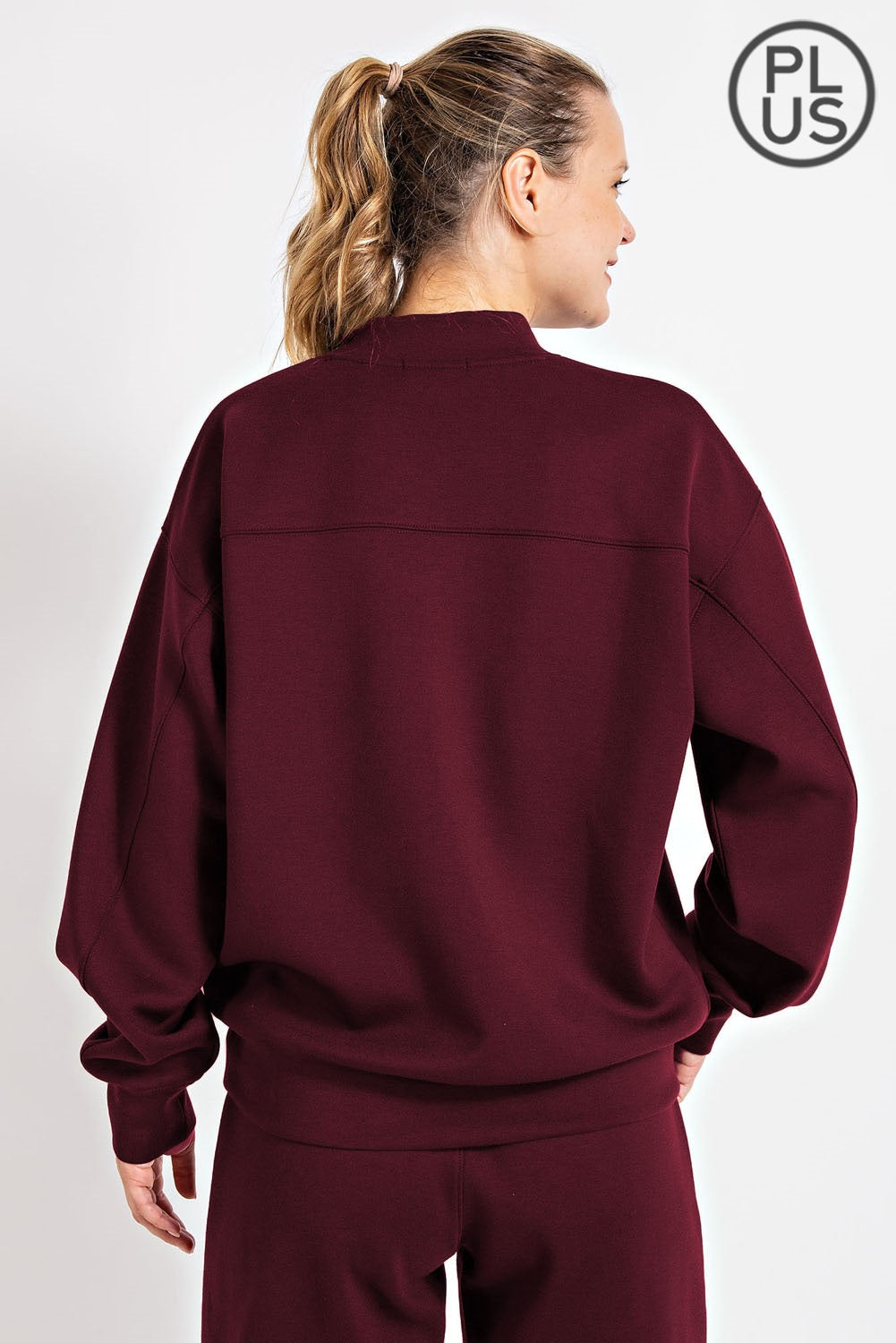 PONTI CREW NECKLINE LONG SLEEVES SWEATSHIRT RAE MODE