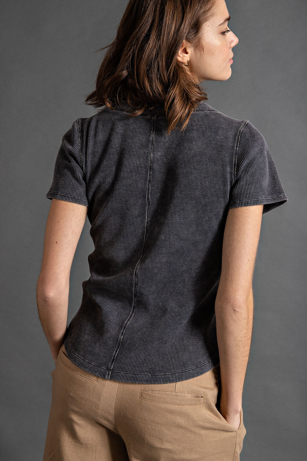 The Everyday Edge Mineral Wash Henley Top