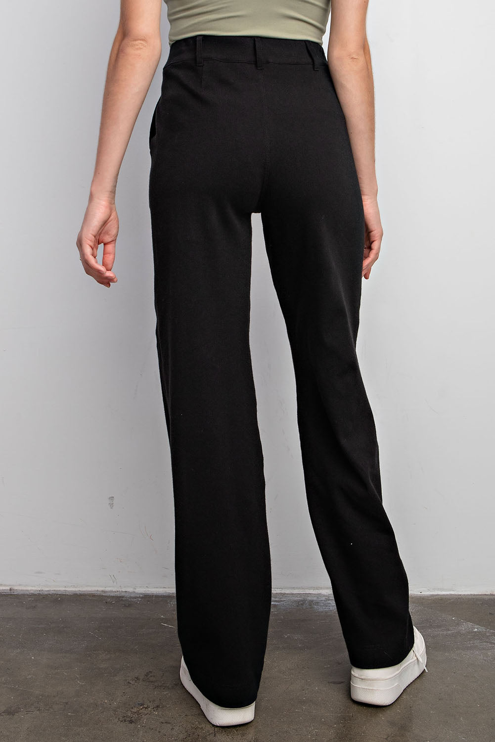 COTTON STRETCH TWILL WIDE PANTS RAE MODE