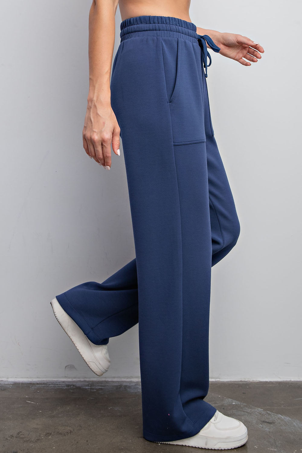 MODAL POLY SPAN STRAIGHT LOUNGE PANTS WITH POCKETS RAE MODE