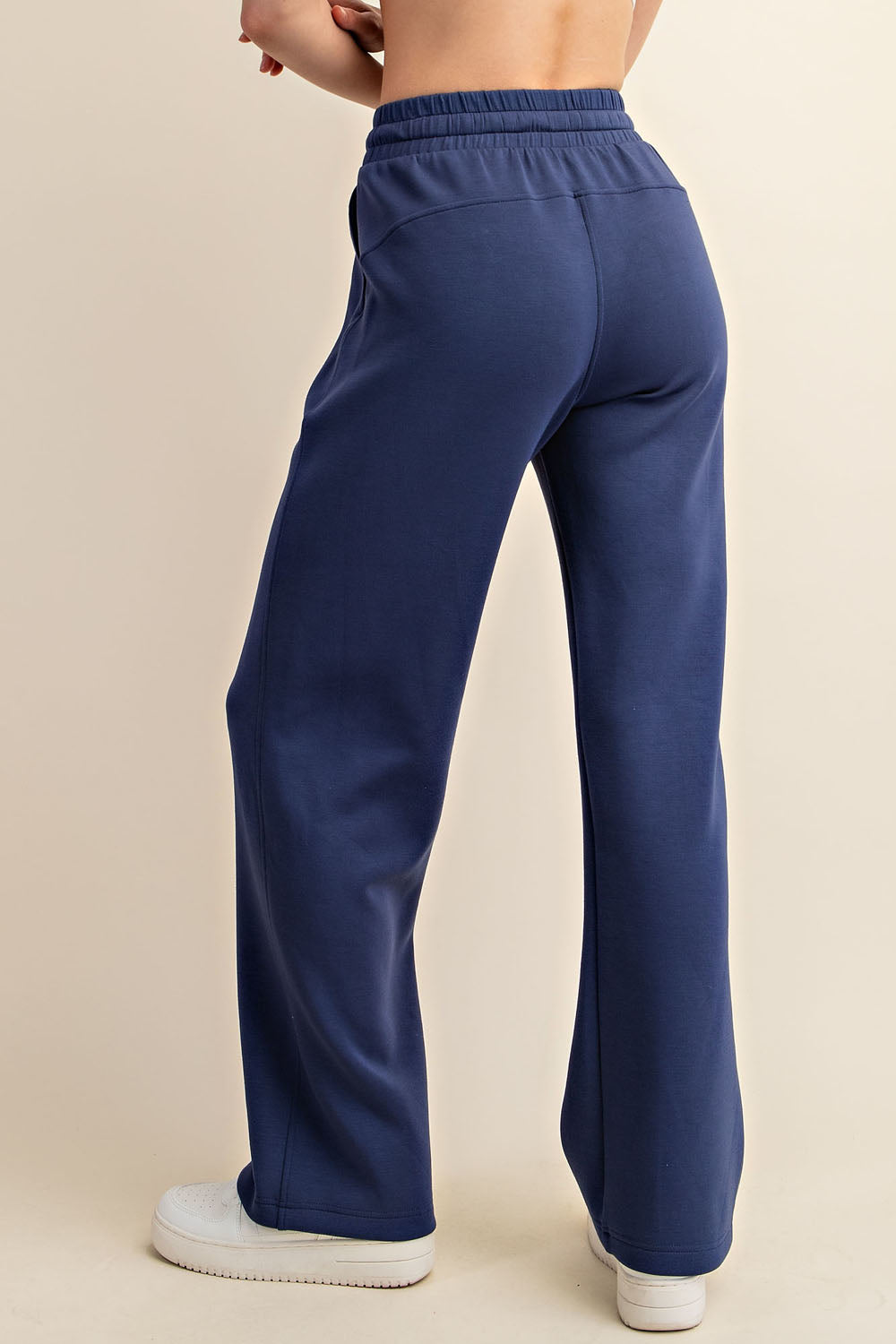 MODAL POLY SPAN SCUBA STRAIGHT PANT RAE MODE