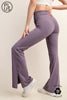 Rae Mode V-Waist Flare Yoga Pants with Pockets | Everyday Curve Pocket Flare Pants
