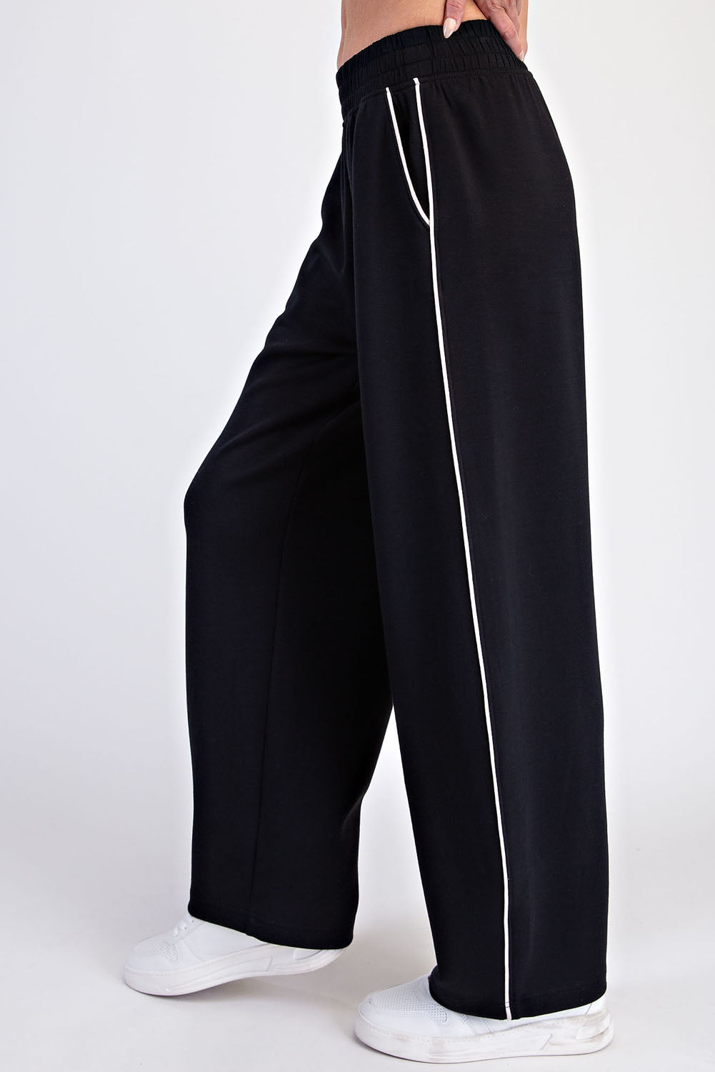 Luxe Line Scuba Baggy Pants | Rae Mode Modal Scuba Piping Pants