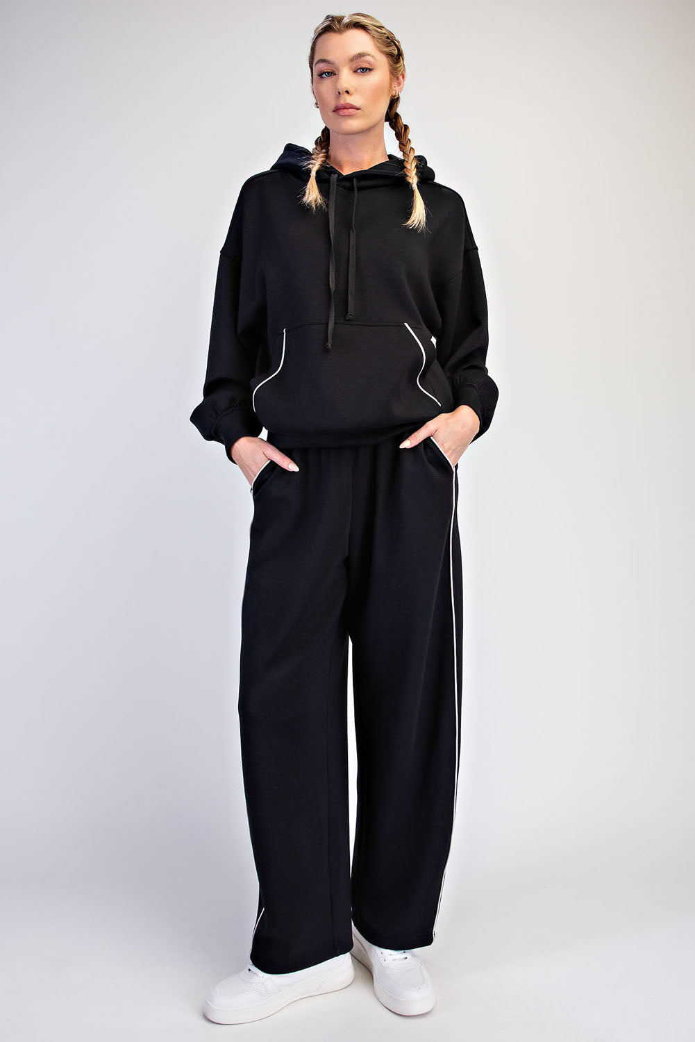 Luxe Line Scuba Baggy Pants | Rae Mode Modal Scuba Piping Pants