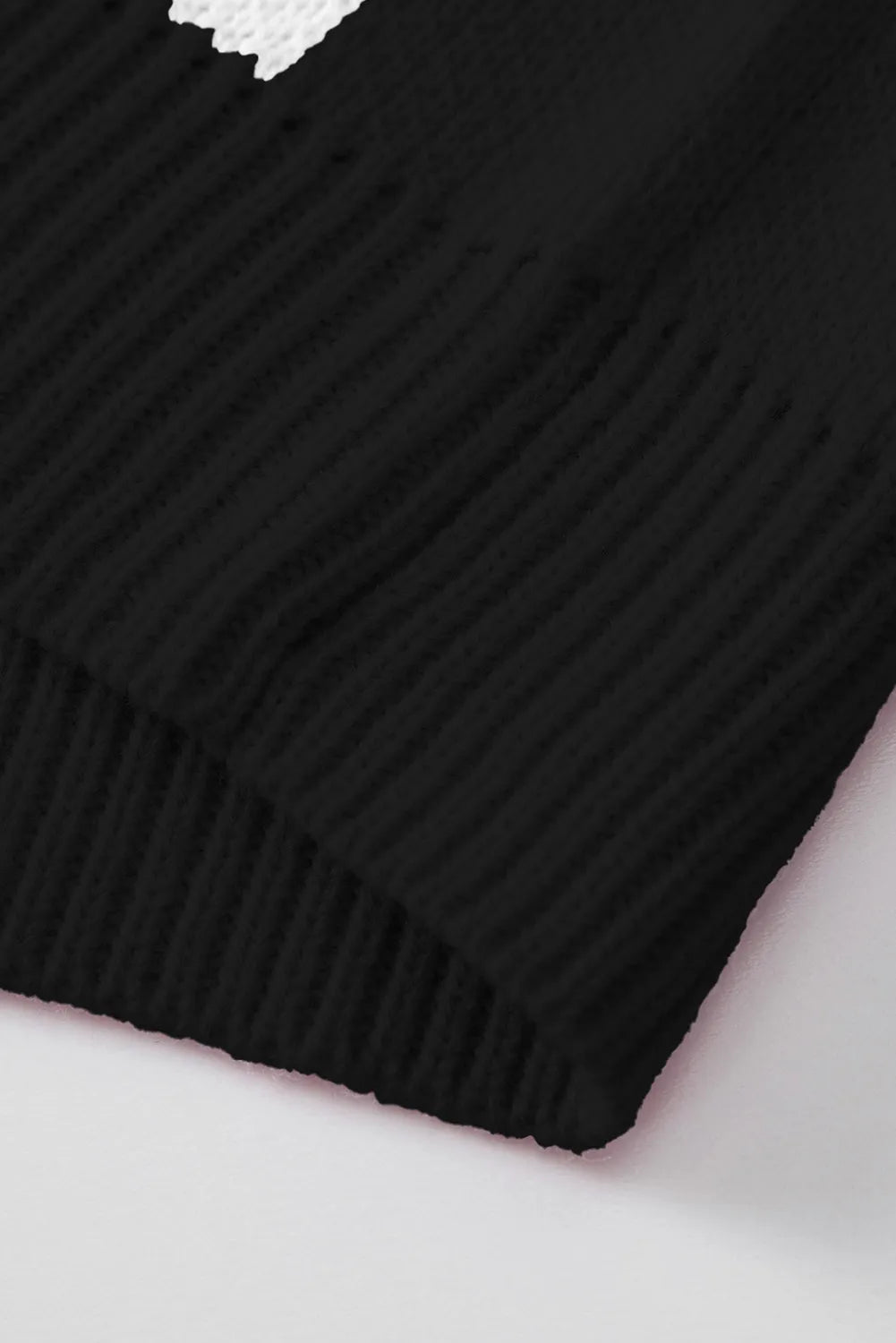 ~PREORDER~ Check Me Out Black & White Checkered Bishop Sleeve Sweater ~PREORDER~