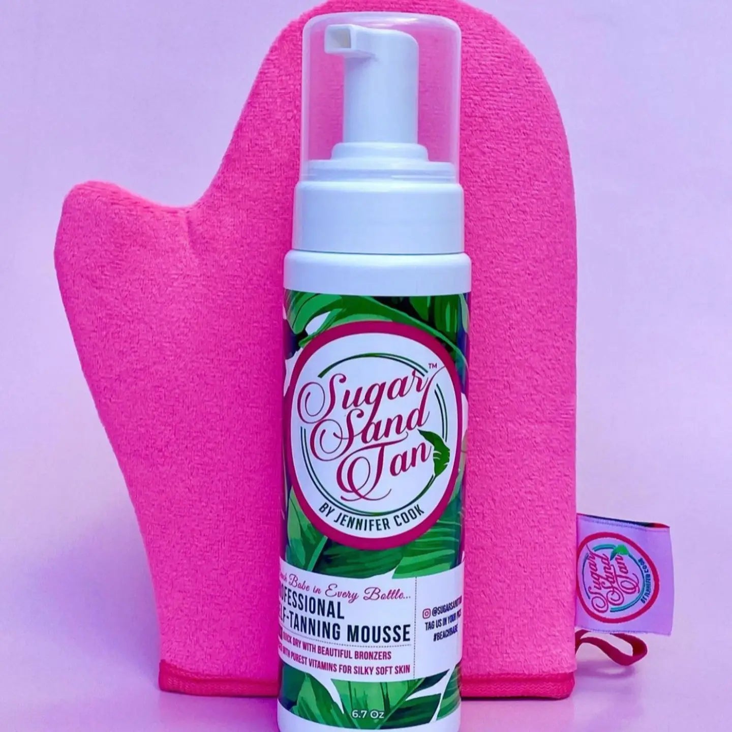 Sugar Sand Tan Professional Self-Tanning Mousse Kit | Sunless Tan Mousse with Mitt