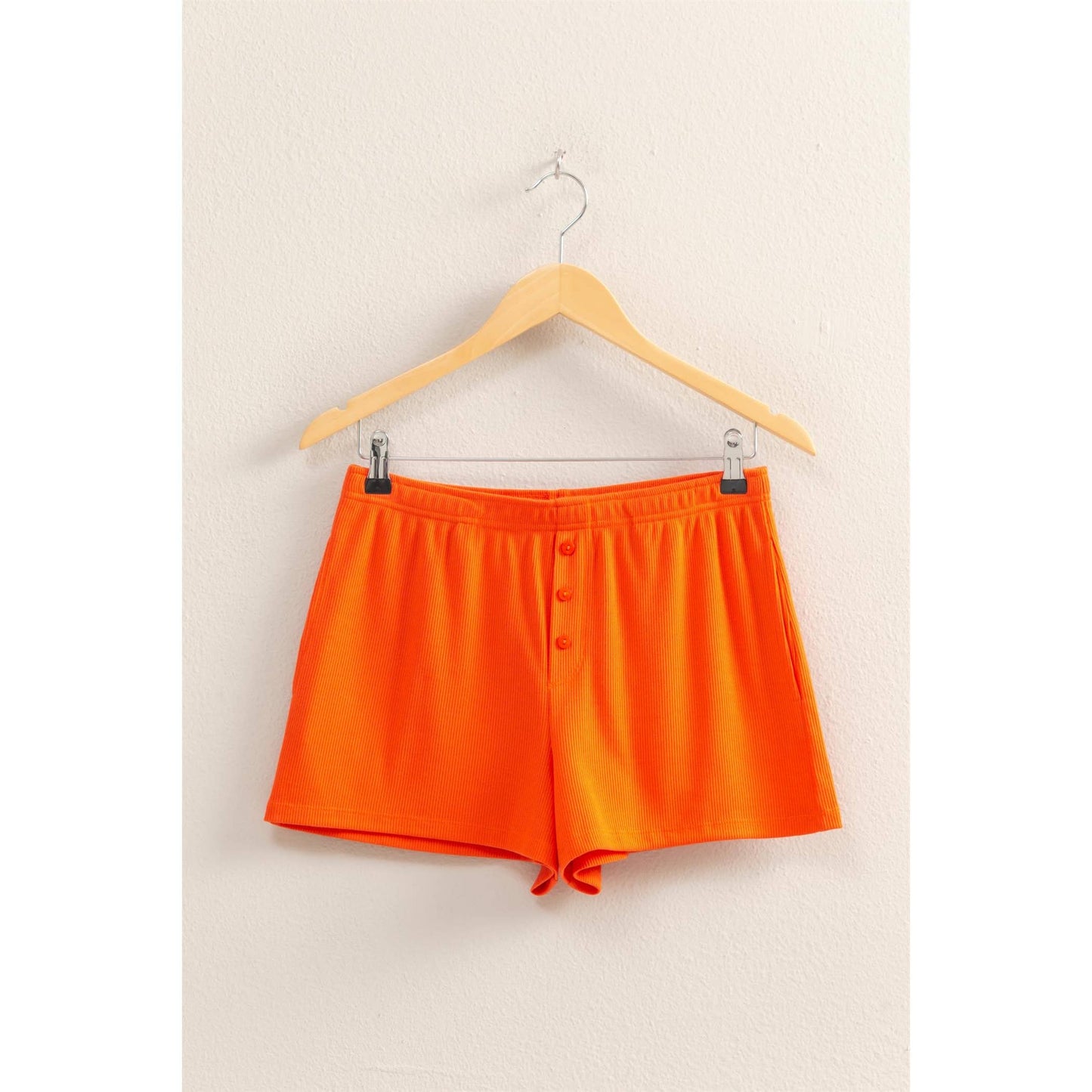Easy Breeze Button Detail Flowy Shorts | High Waist Double Zero Shorts by Double Zero