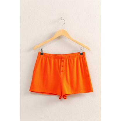 Easy Breeze Button Detail Flowy Shorts | High Waist Double Zero Shorts by Double Zero