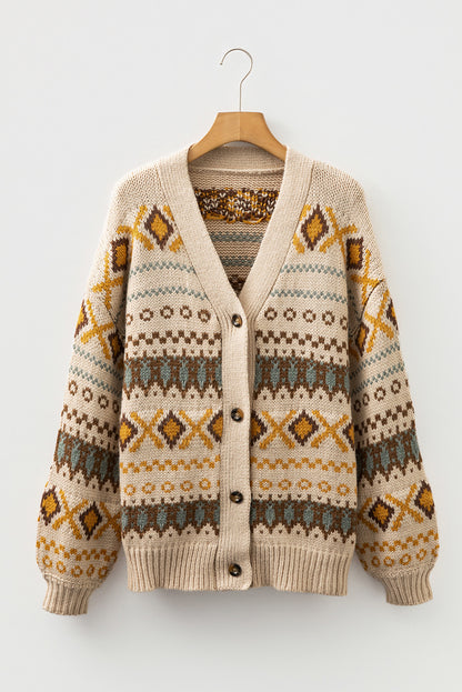 Western Aztec Knit Cardigan – Cowboy Chic Cozy Style