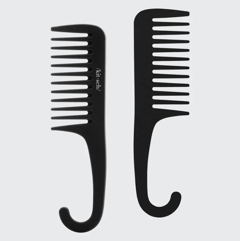 Kitsch Wide Tooth Detangling Comb | Curved Shower Comb for Wet or Dry Hair