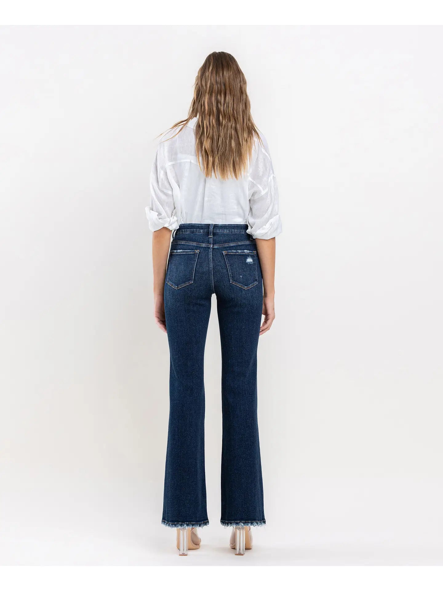 High Rise Relaxed Flare Jeans Vervet