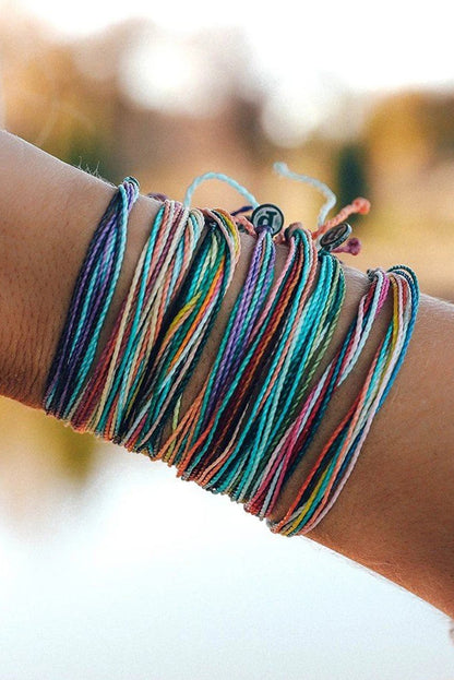 Multi-Color Wax Rope Woven Bracelet | Adjustable Friendship Bracelet