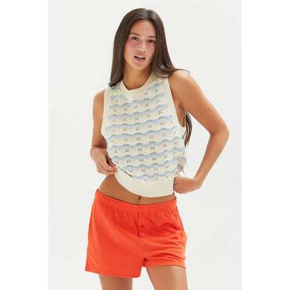 Easy Breeze Button Detail Flowy Shorts | High Waist Double Zero Shorts by Double Zero
