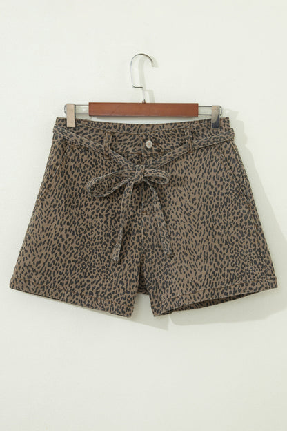 Wild Card Leopard Tie-Waist Shorts | Loose Fit Boutique Shorts