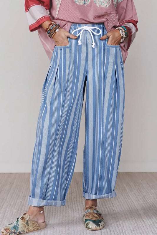 ~PREORDER~ Blue Skies Stripe Barrel Jeans ~PREORDER~