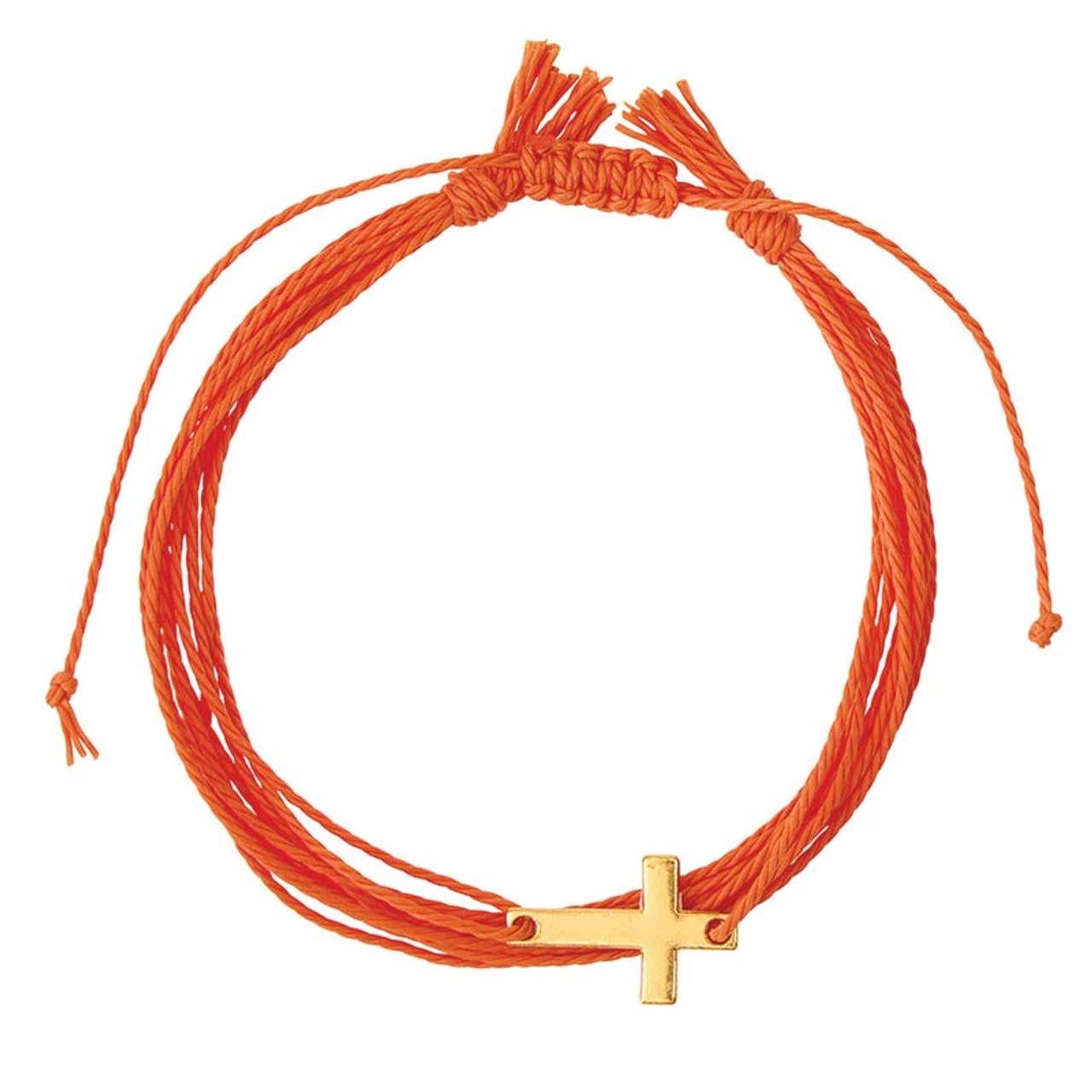 Faithful Findings Cross Woven Bracelet | Adjustable Multi-Color Faith Bracelet
