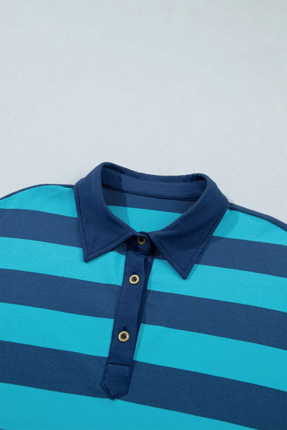 ~PREORDER~ Boardwalk Blue Stripe Polo Top ~PREORDER~