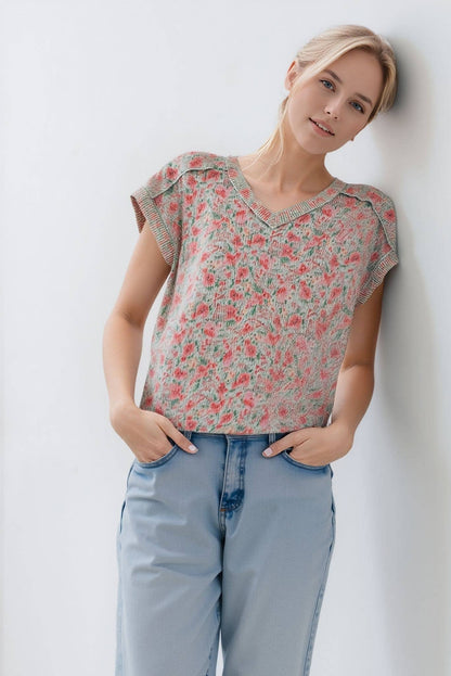 Mint To Bloom Floral Dolman Top
