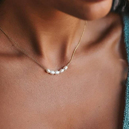 Pearl Crush Necklace | 18K Stainless Steel Non-Tarnish Pearl Necklace
