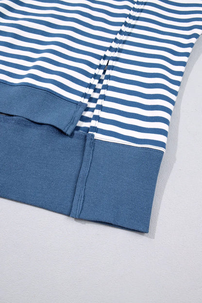 ~PREORDER~ Blue Skies Striped Raw Seam Pullover ~PREORDER~