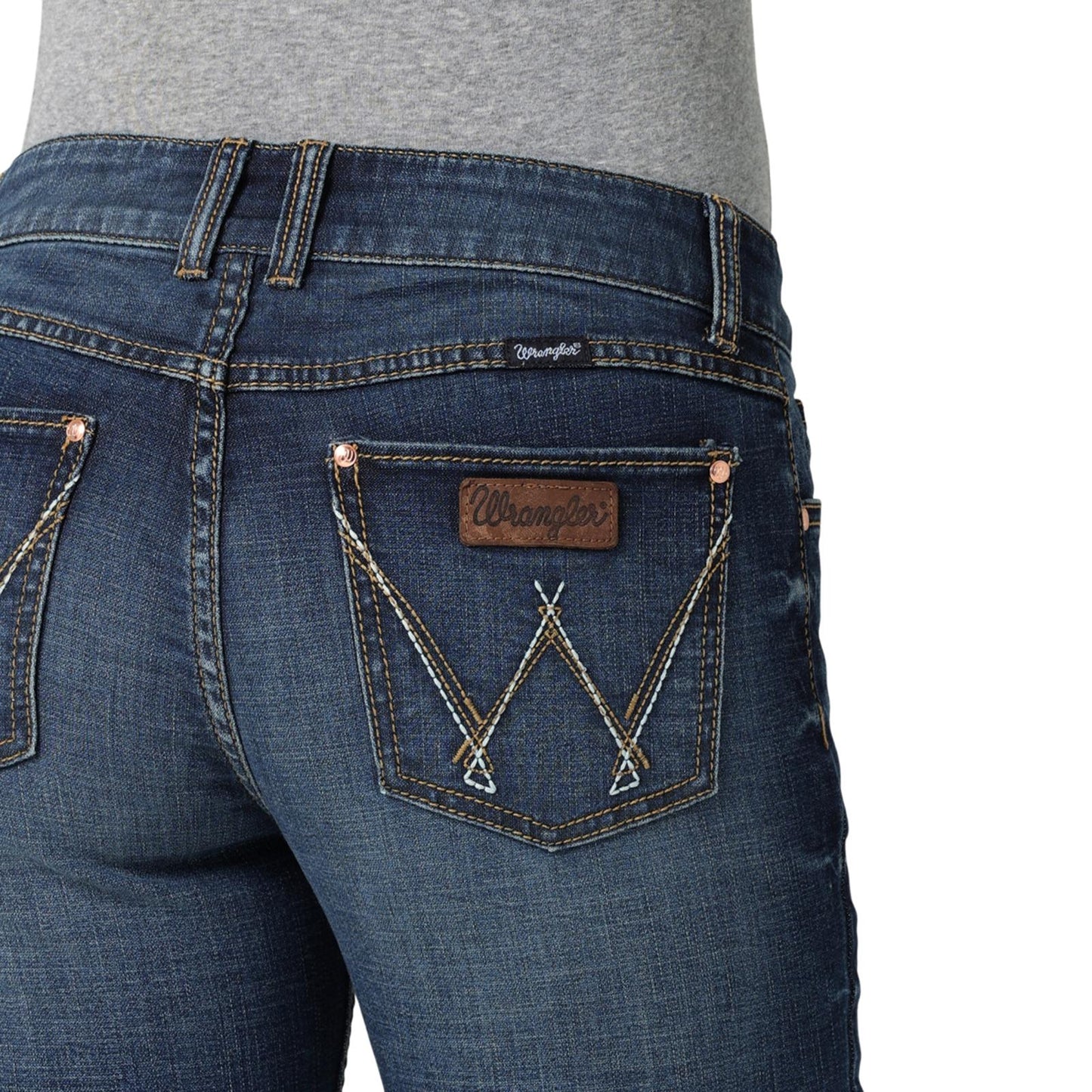 09MWZMS - Wrangler® Retro® Mae Womens Jean - Mid-Rise - Dark Blue