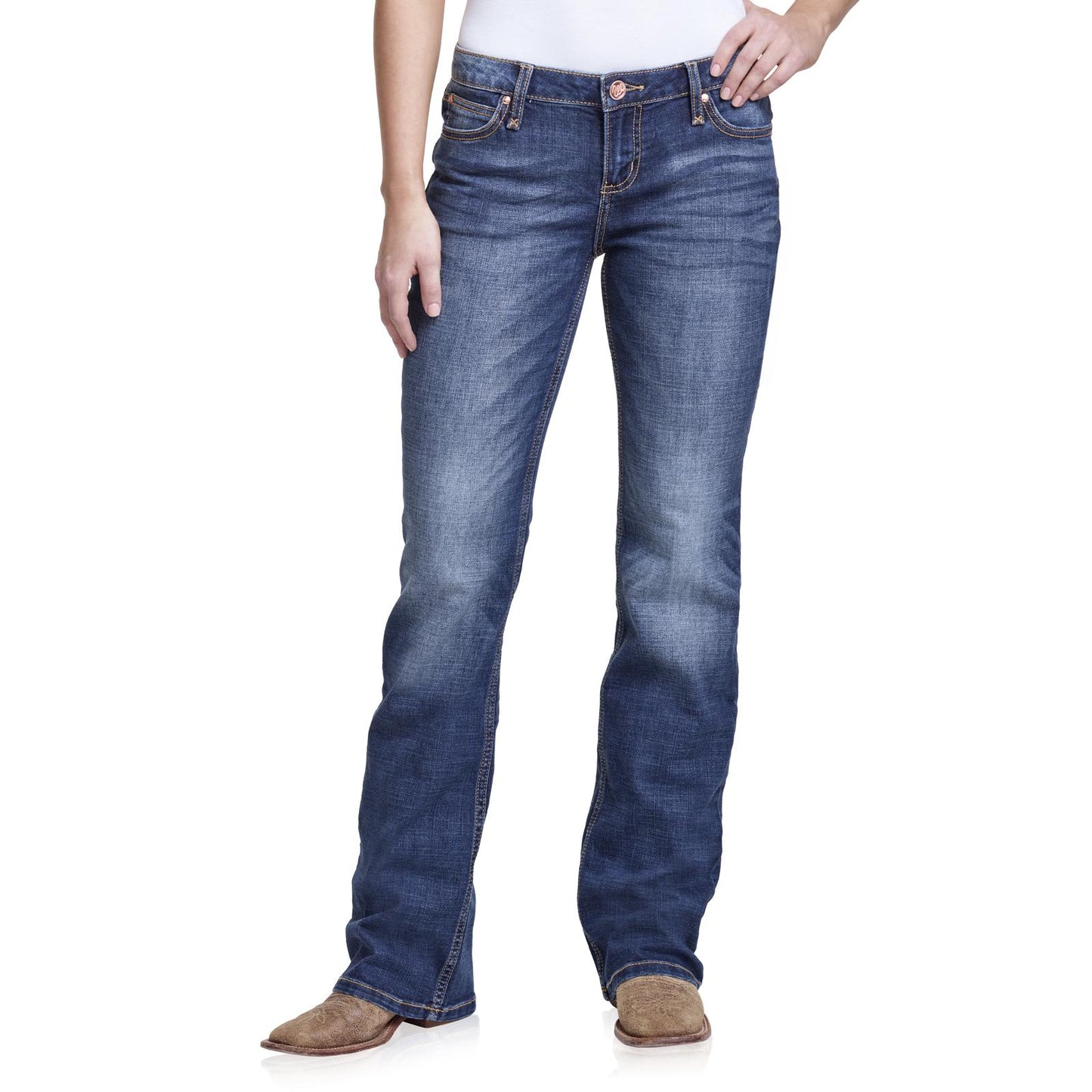 09MWZMS - Wrangler® Retro® Mae Womens Jean - Mid-Rise - Dark Blue