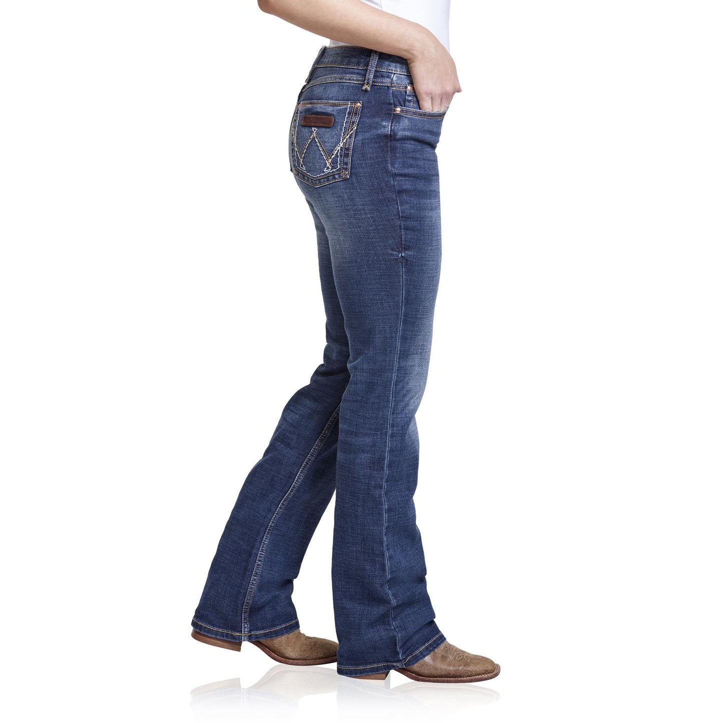 09MWZMS - Wrangler® Retro® Mae Womens Jean - Mid-Rise - Dark Blue