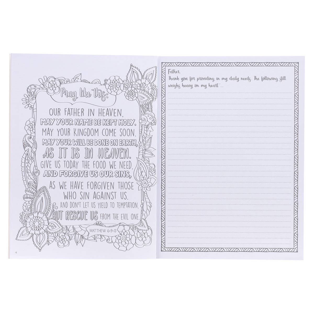 My Coloring Prayer Journal | Guided Christian Prayer Journal with Scripture Coloring Pages